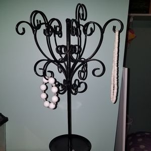 Jewelry Tree Organizer - Black Metal 21"